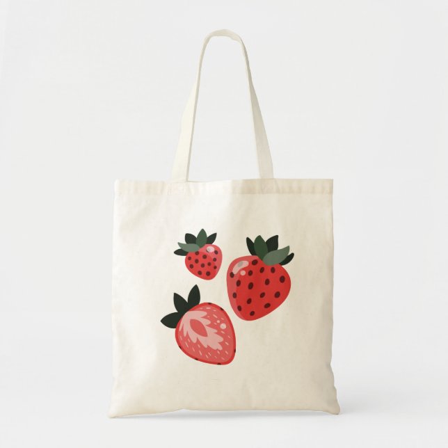 Strawberry Tote Bag Tragetasche (Vorne)