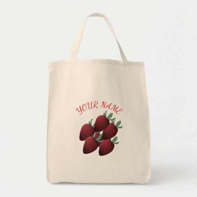 Strawberry Tote Bag Tragetasche (Vorne)