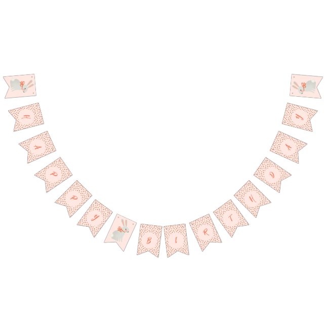 Strawberry und Bunny Birthday Party Wimpelkette (Alle)
