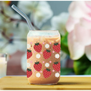 Strawberry und Floral Daisy Dosenglas
