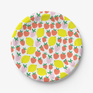 Strawberry- und Lemon Paper-Teller Pappteller