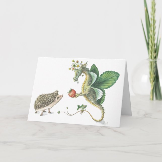 Strawberry Valentine's Day Card Feiertagskarte (Vorderseite)