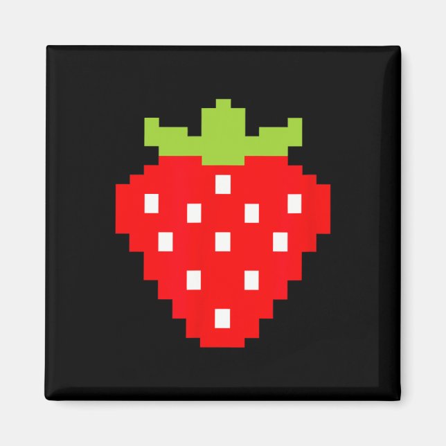 Strawberry Video Game Player 1 Magnet (Vorne)
