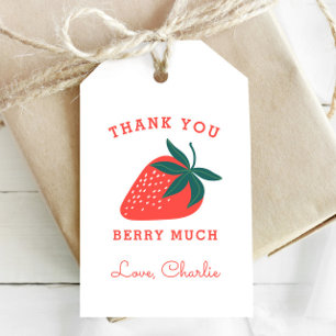 Strawberry vielen Dank Berry Much Geschenk Tag Geschenkanhänger