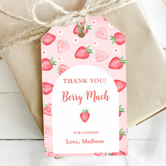 Strawberry Vielen Dank Berry Much Geschenketags Geschenkanhänger