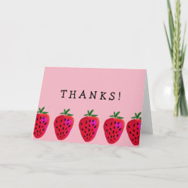 Strawberry Vielen Dank geklappte Mitteilungskarten