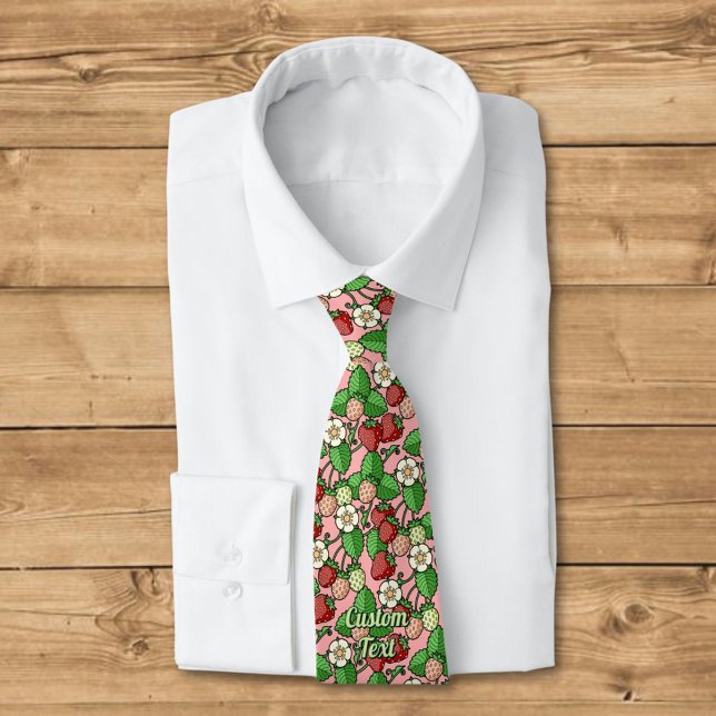 Strawberry Vine Pattern Neck Tie Krawatte (Von Creator hochgeladen)