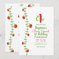 Strawberry Vine Red Berries 1 1. Geburtstag