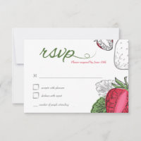 Strawberry Vine RSVP-Karte