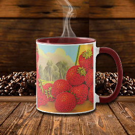 Strawberry Vintag Kitchen Crate Art Tasse