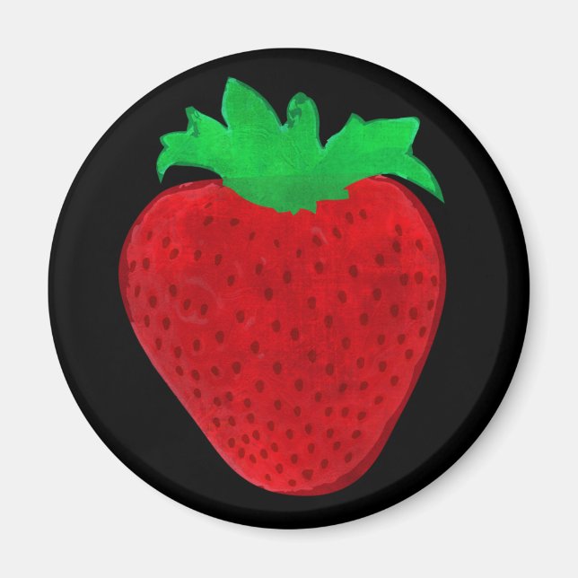 Strawberry Vintag Look Magnet (Vorne)