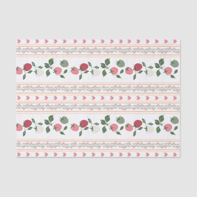 Strawberry Wallpaper - Greta Seidenpapier (Vorderseite)