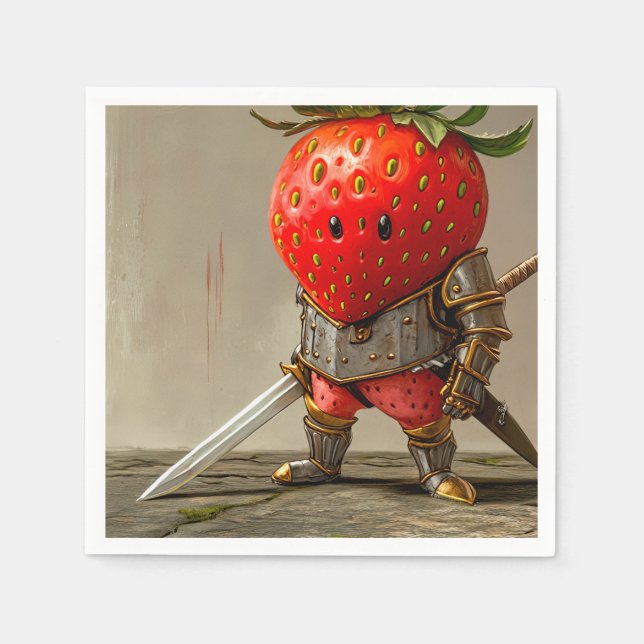 Strawberry Warrior Serviette (Vorderseite)