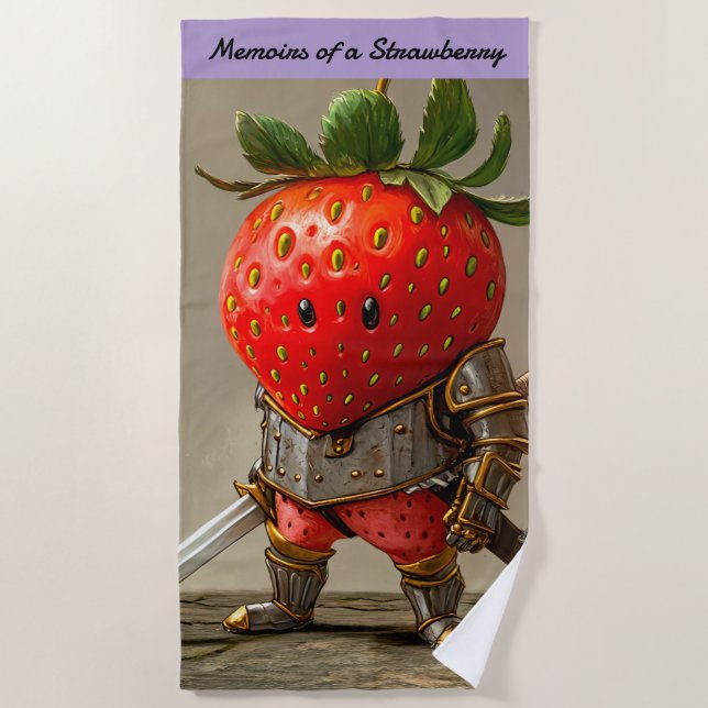 Strawberry Warrior Strandtuch (Vorderseite)