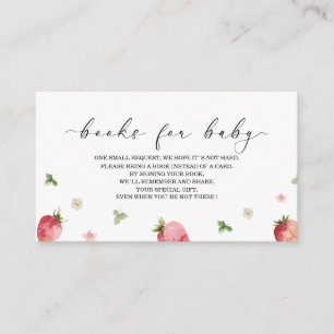 Strawberry Wassercolor Babyduschbücher für Kinder Begleitkarte