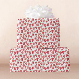 Strawberry Watercolor Geschenkpapier