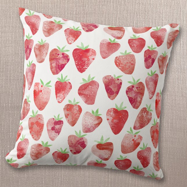 Strawberry Watercolor Kissen (Von Creator hochgeladen)