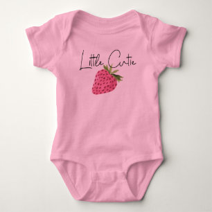 Strawberry Watercolor Kleine Süsse Baby Bodysuit Strampler