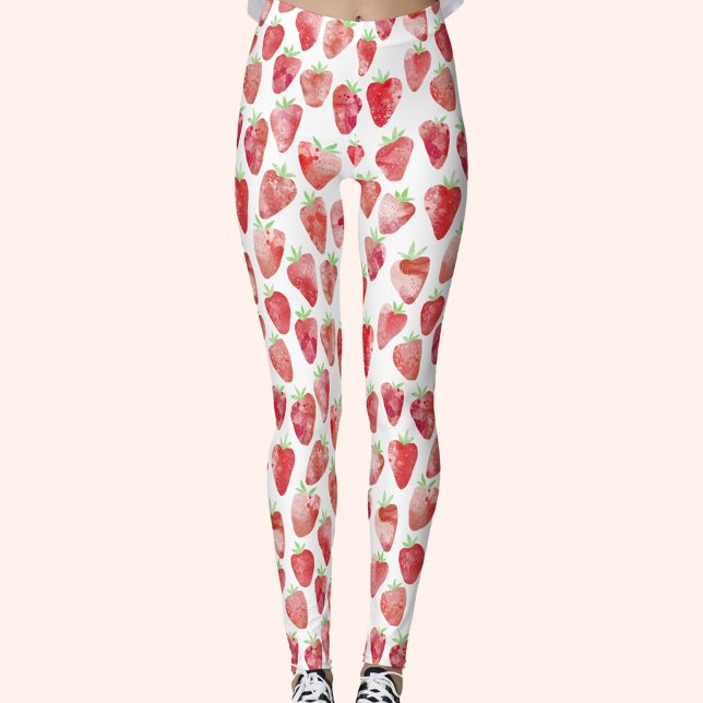 Strawberry Watercolor Leggings (Von Creator hochgeladen)