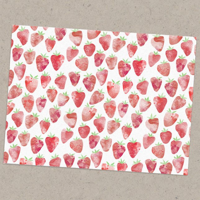 Strawberry Watercolor Seidenpapier (Von Creator hochgeladen)