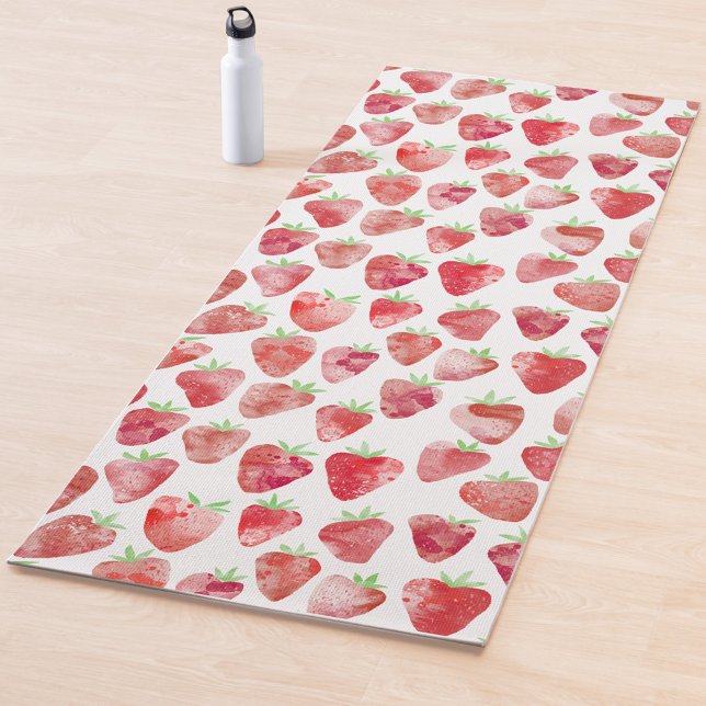 Strawberry Watercolor Yogamatte (Von Creator hochgeladen)