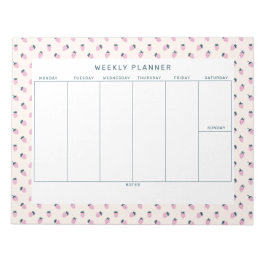 Strawberry Weekly Planner Notepad Notizblock