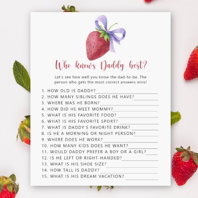 Strawberry - Wer kennt Daddy best game (Von Creator hochgeladen)