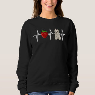 Strawberry West Highland White Terrier Heartbeat D Sweatshirt