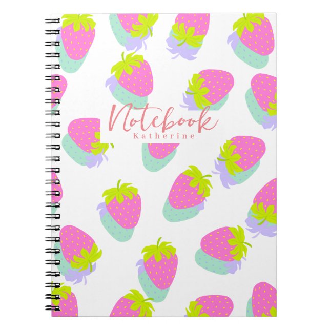 Strawberry White Notizblock (Vorderseite)