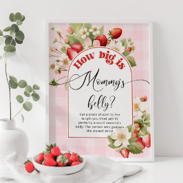 Strawberry, wie groß das Bauchspiel von Mama ist Poster