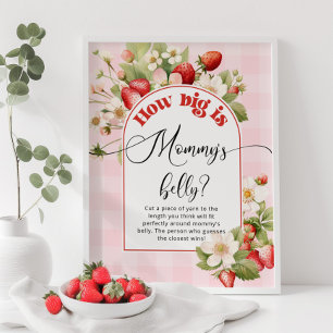 Strawberry, wie groß das Bauchspiel von Mama ist Poster