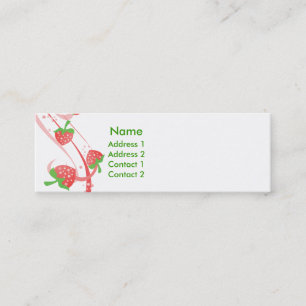 Strawberry-Wirbel für immer Skinny Cards Mini Visitenkarte