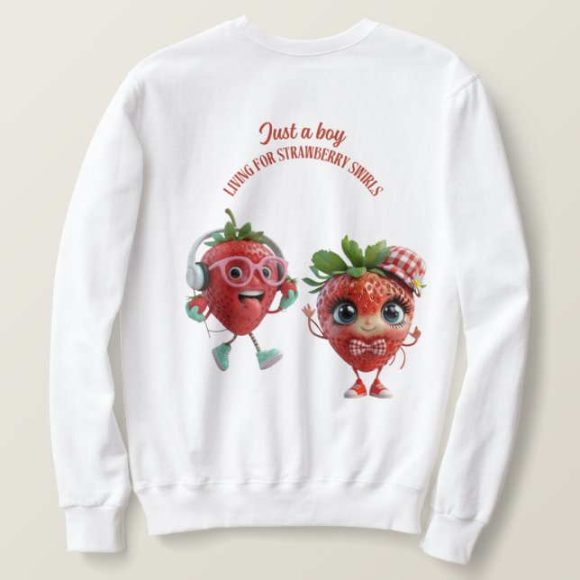Strawberry Wirbel Sweatshirt für Männer (Design Rückseite)