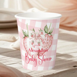 Strawberry Woodland Baby Shower Pappbecher