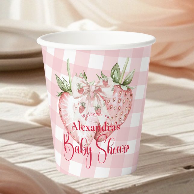 Strawberry Woodland Baby Shower Pappbecher (Von Creator hochgeladen)