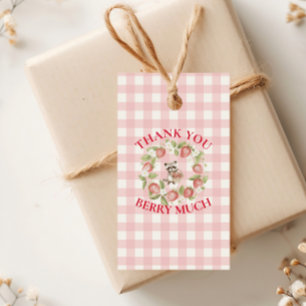 Strawberry Woodland Babydusche Geschenkanhänger