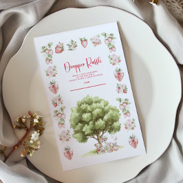 Strawberry Woodland Diapper Raffle Begleitkarte