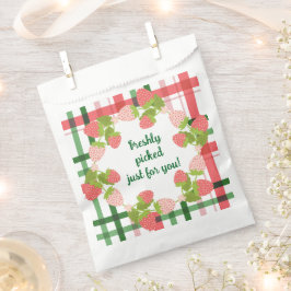 Strawberry Wreath Pink und Green Birthday Geschenktütchen