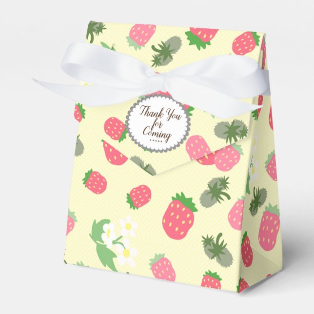 Strawberry Yellow Favor Box Geschenkschachtel (Vorderseite)