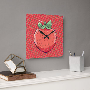 Strawbs Quadratische Wanduhr