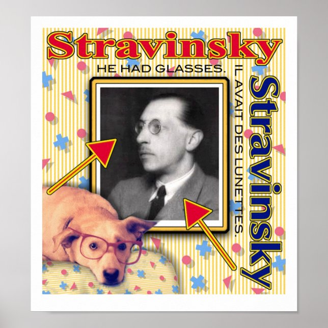 Strawinsky - Er hatte eine Brille. Poster (Vorne)