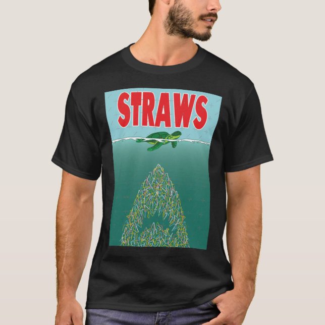 Straws retro T-Shirt (Vorderseite)