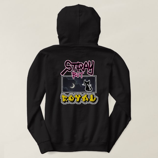 STRAY BUT ROYAL — Black Cat Division (Back Print) Hoodie (Design Rückseite)