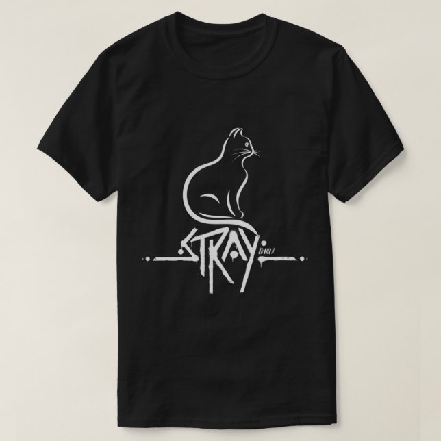 Stray Cat Game, streunendes Logo T-Shirt (Design vorne)