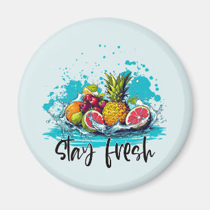 Stray Fresh - Sommer - tropische Wasserfarben Magnet