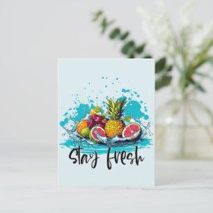 Stray Fresh - Sommer - tropische Wasserfarben Postkarte