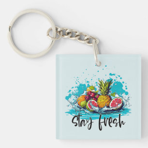 Stray Fresh - Sommer - tropische Wasserfarben Schlüsselanhänger