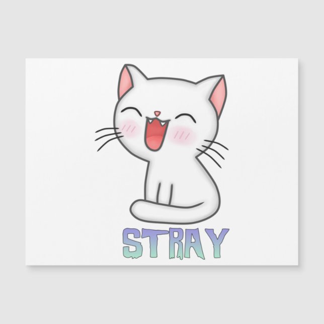 Stray Game - Stray - Stray Cat - Stray Cat Game! C Magnetkarte (Vorderseite)