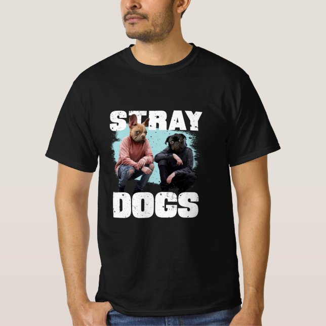 STRAY HUNGS FUNNY LEUTE MIT HUNDERKOPFEN T-Shirt (Vorderseite)