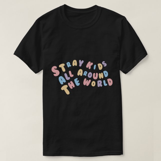 STRAY KIDS AUF DER GANZEN WELT Bleibe Fandom PASTE T-Shirt (Design vorne)